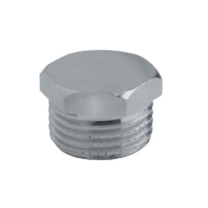 TAPPO MASCHIO ESAGONALE OTTONE CROMATO- 1/8- RINAL- pezzi 1