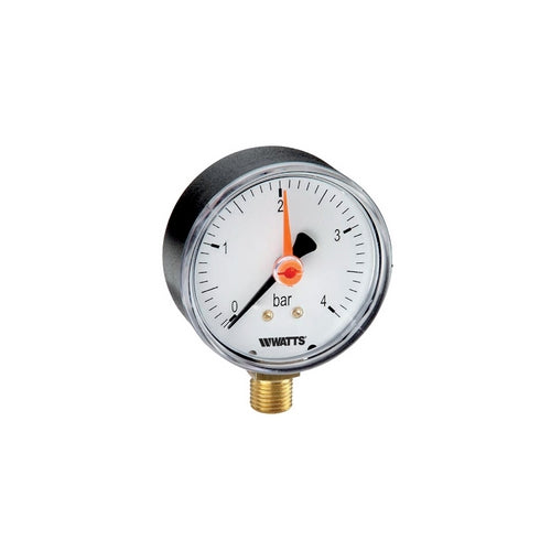 MANOMETRO AD ATTACCO RADIALE M1-ABS- M1-ABS 80 10 bar G3/8B- WATTS- pezzi 1