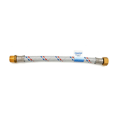 FLESSIBILE ANTIVIBRANTE IN ACCIAIO ZINCATO MF CM 20- 1/2- DH- pezzi 1