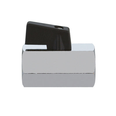 RUBINETTO A SFERA FEMMINA FEMMINA CON LEVETTA NERA- 3/8  DN 8  PN 10- FIV- pezzi 1
