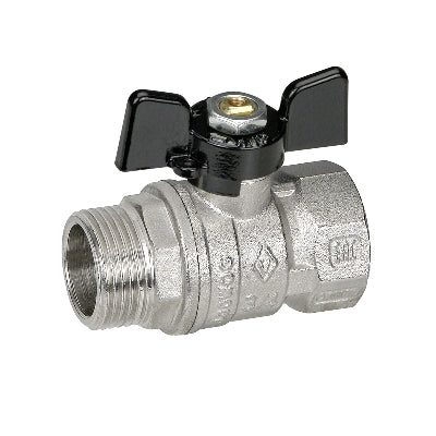 VALVOLA A SFERA MF CON FARFALLA- 1/2 DN 15 F-BRICO- FAIDF- pezzi 1