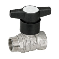 VALVOLA A SFERA MASCHIO/FEMMINA CON PROLUNGA NYLON- 3/4  DN 20  PN 25- BUGAT- pezzi 1