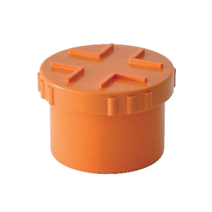 TAPPI A VITE IN PVC ARANCIO- Diam. 100- senza- pezzi 1