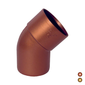 CURVA PLUVIALE 45  °- Diam. 100 -  Rame antico- DH- pezzi 1