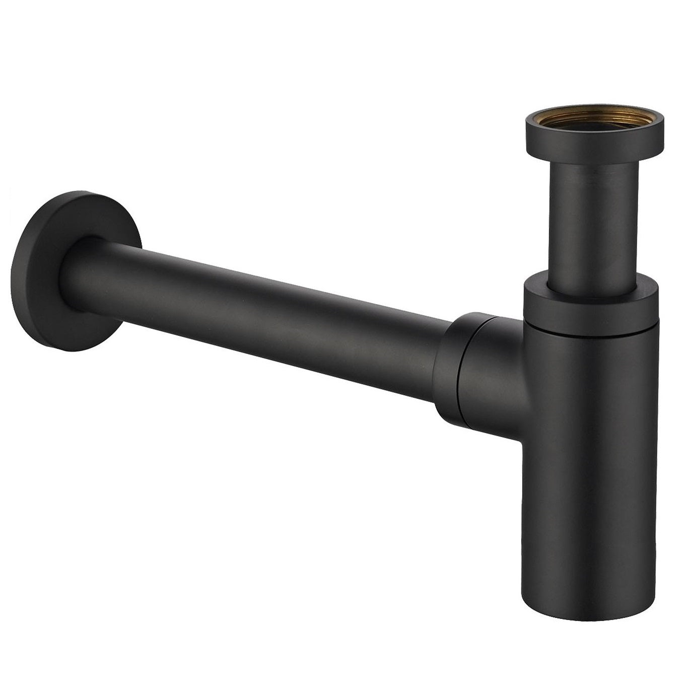 SIFONE D'ARREDO TONDO- 1 1/4 Nero Opaco- Remer- pezzi 1