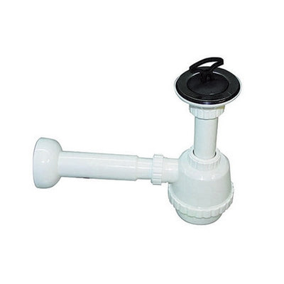 SIFONE PVC 1 VIA C / PILETTA PER PORCELLANA CON CANOTTO- 11/4- DH- pezzi 1