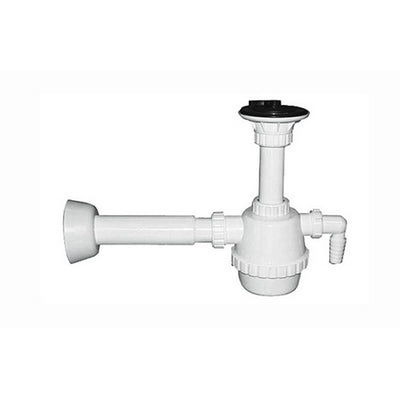 SIFONE PVC 1 VIA C / PILETTA E SCARICO LAVATRICE C/CANOTTO- 11/4- DH- pezzi 1