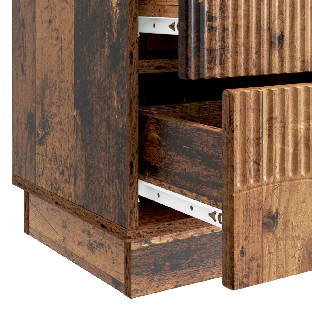 Armadio da Notte con cassetto Legno antico 62 x 34,5 x 44,5 cm