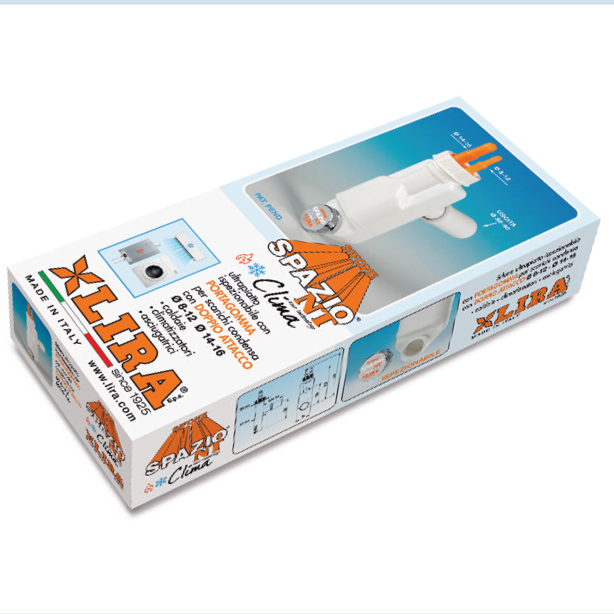 SIFONE LAVATRICE SALVA SPAZIO NT CLIMA- D. 8-12 / D. 14-16- LIRA