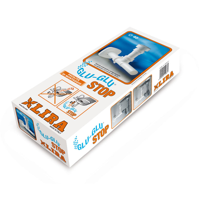 VALVOLA AUTOMATICA GLU GLU STOP PER CUCINA ANTIRIFLUSSO E ANTI RODITORE LIRA Ø40