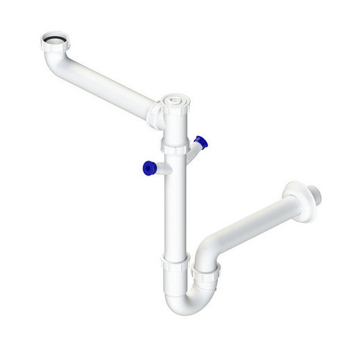 SIFONE AUTOPULENTE SALVASPAZIO A 1 VIA CON DOPPIO ATT. LAVASTOVIGLIE- 11/2- DH- pezzi 1