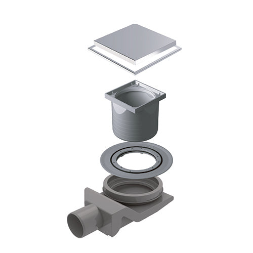CANALINA SCARICO DOCCIA QUADRATA STANDARD- 15x15- DH- pezzi 1