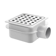 PILETTA IN ABS CON GRIGLIA IN ACCIAIO INOX- 150 x 150 x H. 80/99- DH- pezzi 1