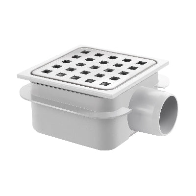 PILETTA IN ABS CON GRIGLIA IN ACCIAIO INOX- 150 x 150 x H. 80/99- DH- pezzi 1