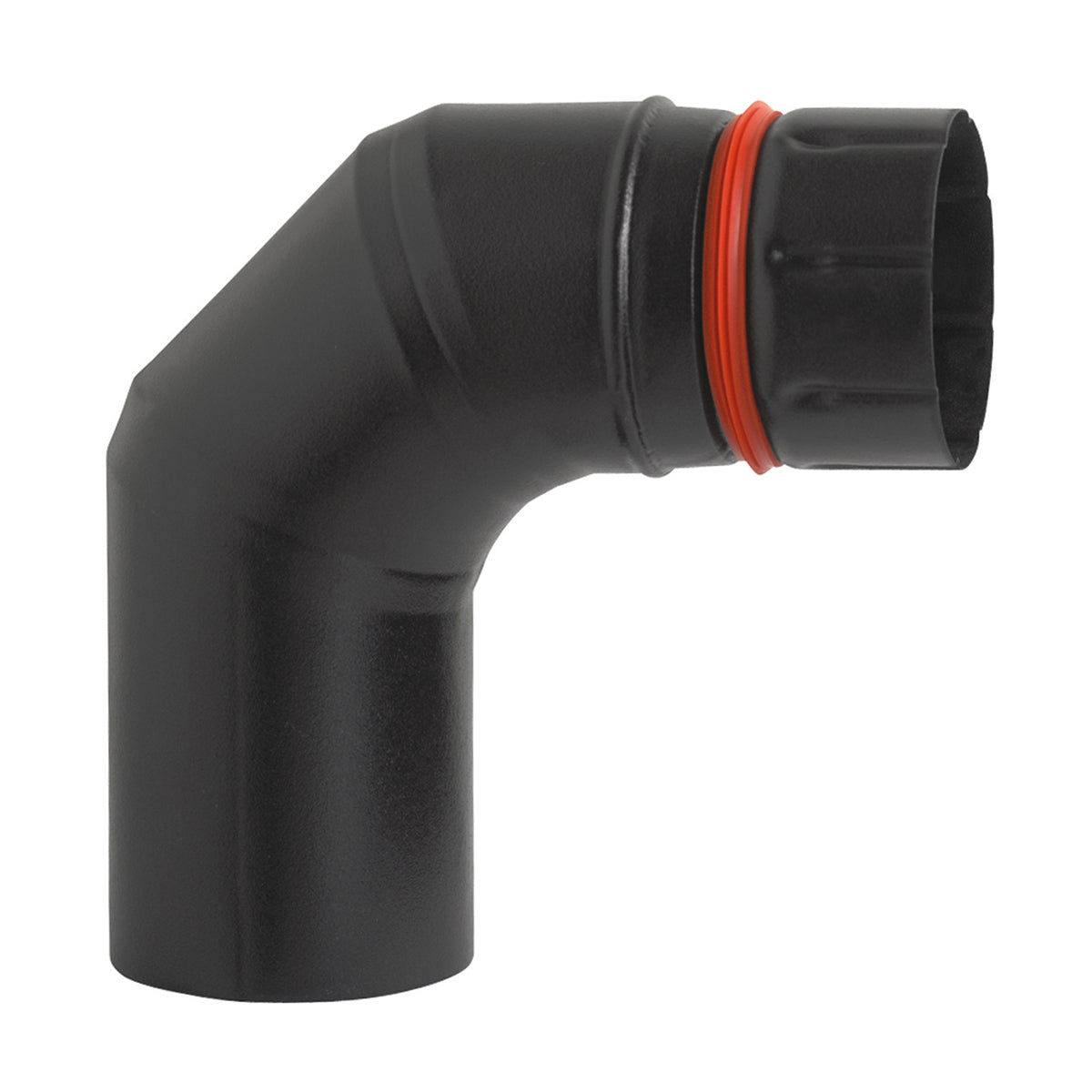 CURVA ECO-PELLET 90  ° SMALTATO NERO- Diam. 100- A.L.A- pezzi 1