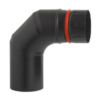 CURVA ECO-PELLET 90  ° SMALTATO NERO- Diam. 100- A.L.A- pezzi 1