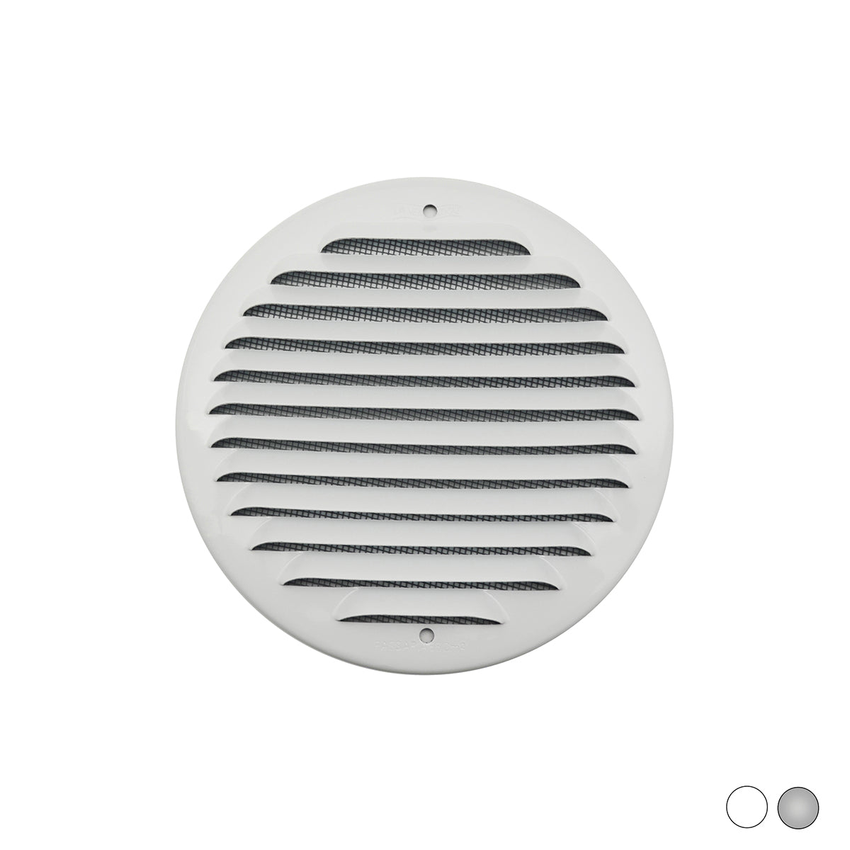 GRIGLIA TONDA DA SOVRAPPORRE IN METALLO CON RETE  D. 175 MM- Alluminio Bianco- FIRST- pezzi 1