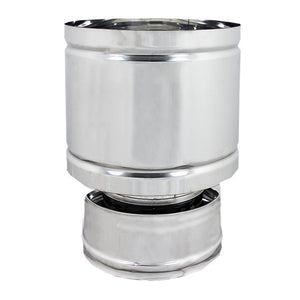 TERMINALE ANTIVENTO A BOTTE ACCIAIO INOX- Diam. 130x180- DK- pezzi 1