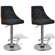 Set di 2 sgabelli da bar neri e legno design moderno 1202018