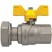 VALVOLA A SFERA GAS CON FARFALLA FUTURGAS FEMMINA-DADO GIREVOLE- 1/2 x 3/4  DN 15- FIV- pezzi 1