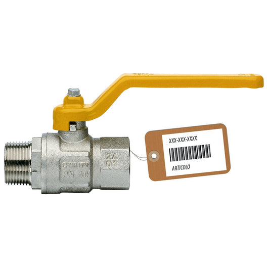 VALVOLA A SFERA GAS MF CON LEVA LUNGA MOD. LONDON F-BRICO- 1/2  DN 15- FAIDF- pezzi 1