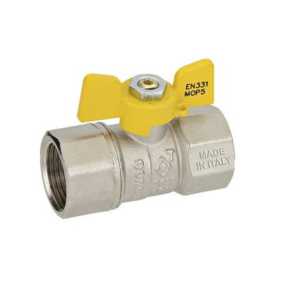 VALVOLA A SFERA GAS FF CON FARFALLA MOD. DAKOTA- 1/2  DN 12- BUGAT- pezzi 1