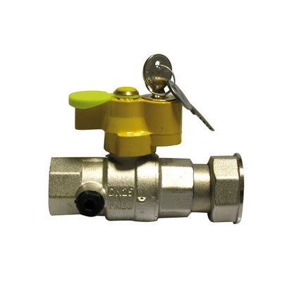 VALVOLA A SFERA GAS F/GIRELLO CON SERRATURA- 1 x 1 1/4  DN 25- ENOLG- pezzi 1