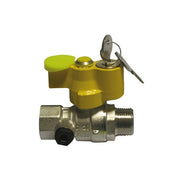 VALVOLA A SFERA GAS MF CON SERRATURA  E PRESA PRESSIONE- 3/4  DN 20- ENOLG- pezzi 1
