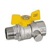VALVOLA A SFERA PER GAS MF CON PRESA DI PRESSIONE- 1/2  DN 15- BUGAT- pezzi 1