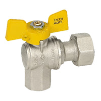 VALVOLA A SFERA GAS FEMMINA / DADO MOBILE- 3/4 x 3/4  DN 15- BUGAT- pezzi 1