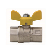 VALVOLA A SFERA PER GAS A PASSAGGIO TOTALE FIL FF CON FARFALLA- 1 DN 25- RB- pezzi 1