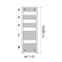 TERMOARREDO LINEA KALURA DIRITTO H 1500- Cromo  Int. 500  -  L 550- ATON- pezzi 1