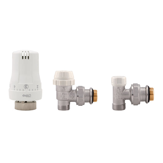 KIT VALVOLE TERMOSTATICHE AD ANGOLO MASCHIO- 1/2- ITAP- pezzi 1