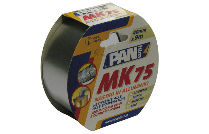 NASTRO IN ALLUMINIO PER ALTE TEMPERATURE MK 75- 40 mm x 9 mt- senza- pezzi 1