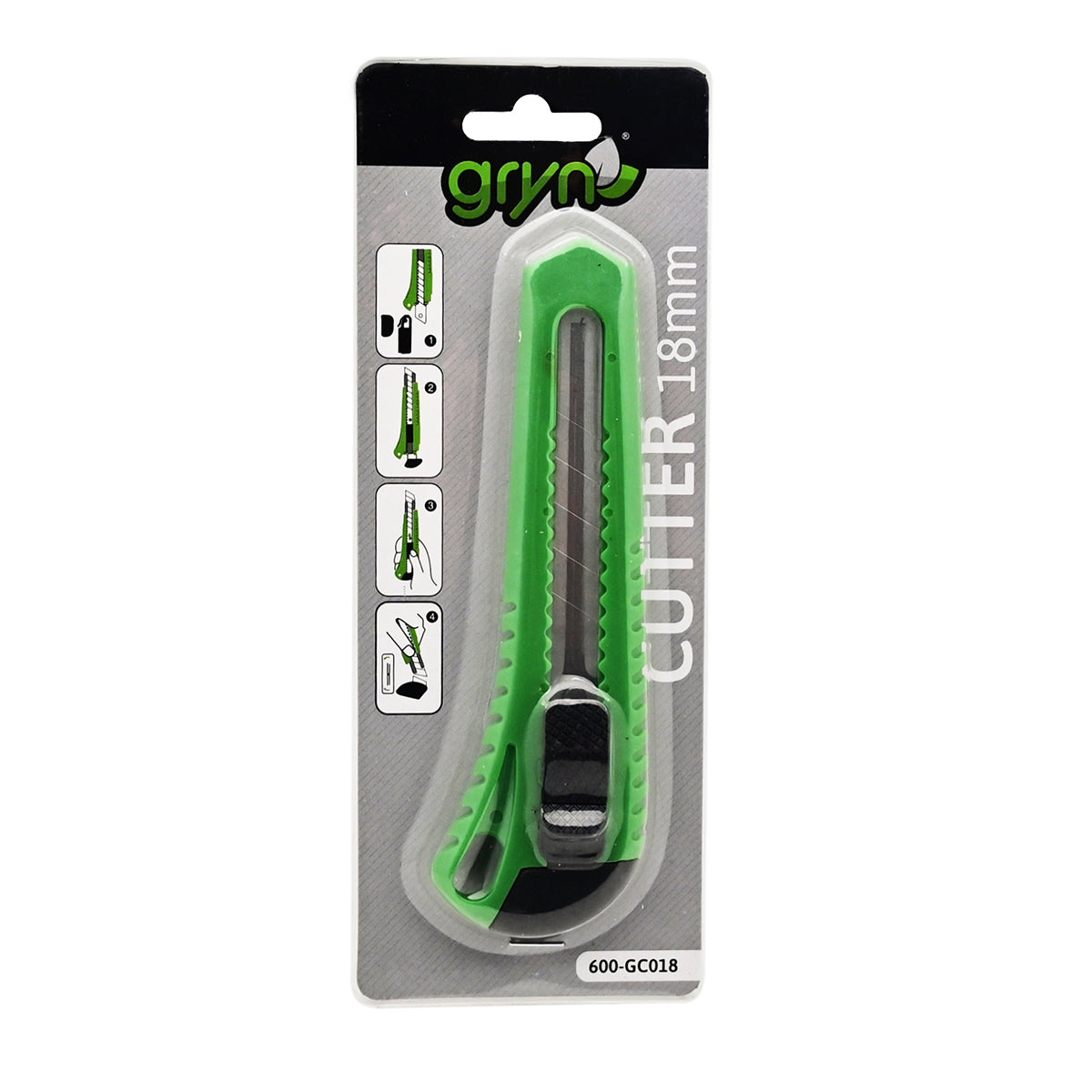 CUTTER GRYN 18MM C/IMPUGNATURA ANTISCIVOLO- GRYN- pezzi 1