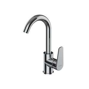 MISCELATORE MONOCOMANDO LAVABO CANNA TONDA SERIE SMERALDO- Cromo- NYMO