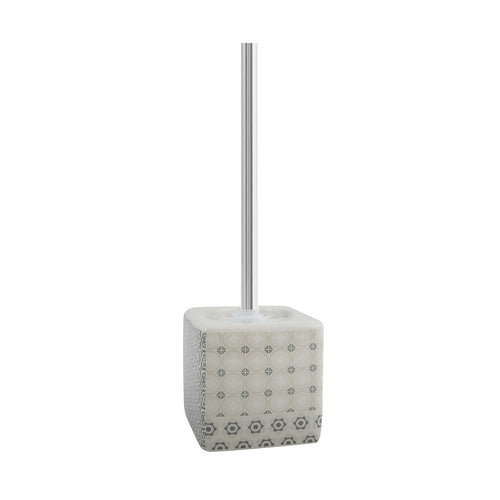 PORTA SCOPINO EVORA CON SUPPORTO IN CERAMICA- Bianco - Grigio- SPIRE- pezzi 1