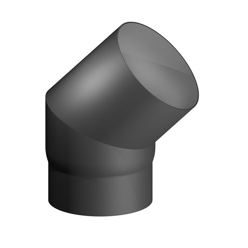 CURVA ACCIAIO AL CARBONIO SMALTATO 45Â° MF PER STUFE A LEGNA- Diam. 120- DK- pezzi 1