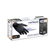 100 PZ GUANTI IN NITRILE NERO SENZA POLVERE R78- Taglia M- REFLE- pezzi 1