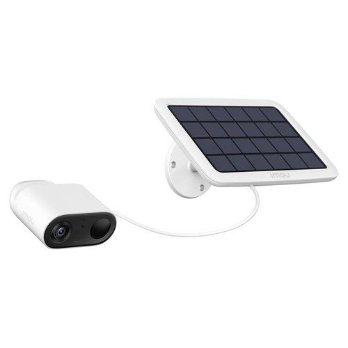 Imou cell go kit 2k (3mp) telecamera wi-fi esterno/interno batteria senza fili, rilevamento pir/umano, visione notturna a colori, audio bidirezionale con voce personalizzata, ip65, include pannello solare e cavo prolunga - IPC TB3FP 3T0WE KIT