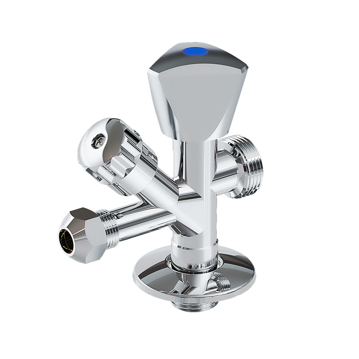 RUBINETTO COMBINATO SOTTOLAVABO - LAVATRICE- 1/2 x 3/4 x 3/8 x 10- DH- pezzi 1