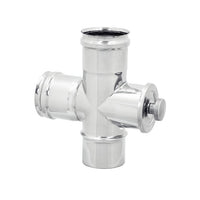 RACCORDO A T 90Â° CON ISPEZIONE INOX 304- Diam. 80- DK- pezzi 1