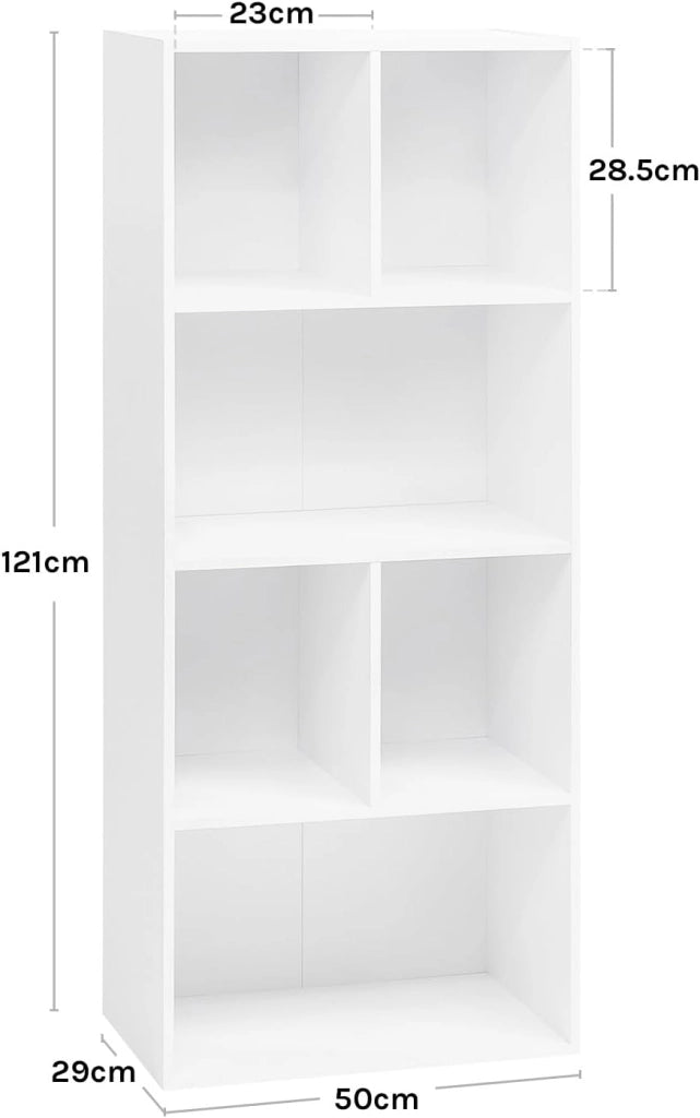 Libreria a 6 Cubi Mensola di Legno Scaffale da Esposizione per Casa e Ufficio Porta Libri SK005ws