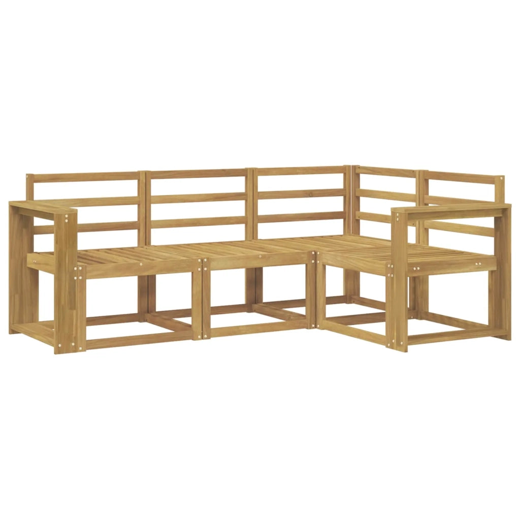 Set di divani da esterno 4 pcs Bianco 191,5 x 132,5 x 73 cm 3387563