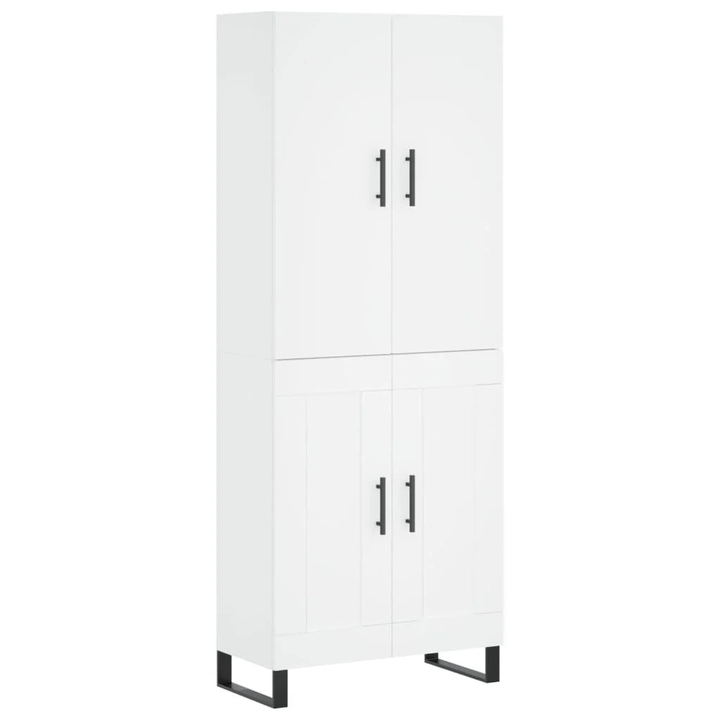 Buffet credenza cassettiera mobiletto mobile contenitore organizer cucina soggiorno salotto alto 69,5 x 34 x 180 cm legno ingegnerizzato bianco 02_0032546