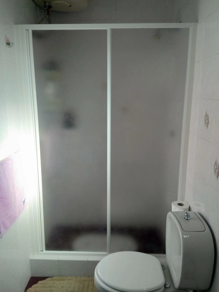 Box doccia acrilico - 2 lati, fisso piu' scorrevole - Misura: 75 x 95 x h185 