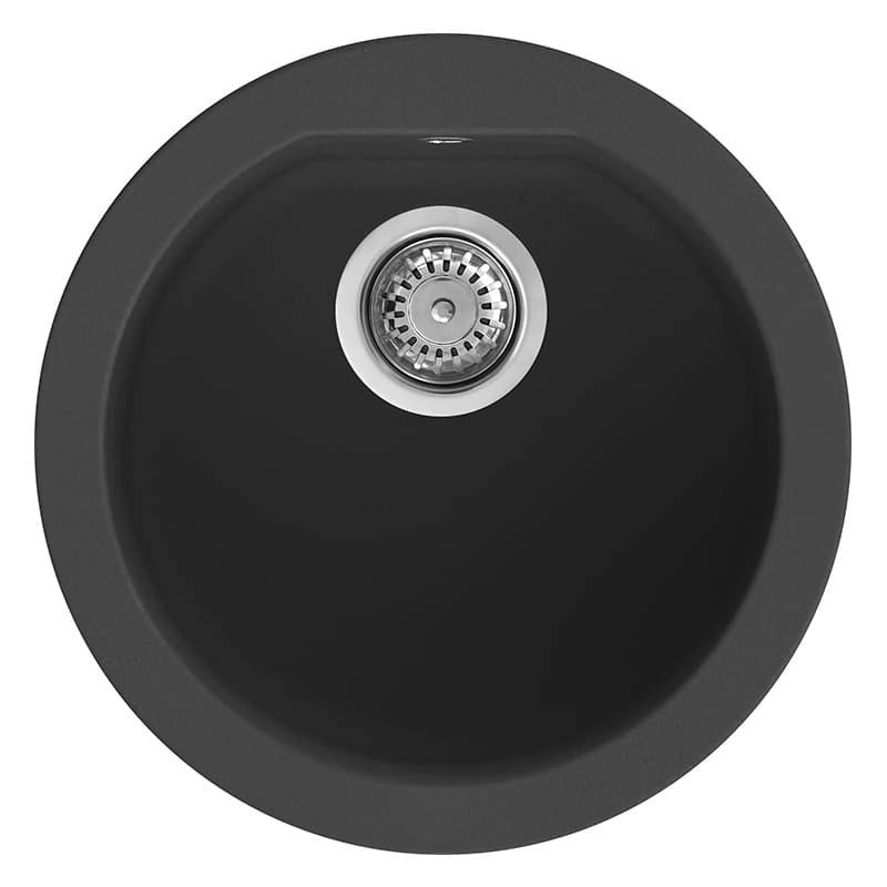 Lavello Tondo Elleci Incasso Fox ROUND Granitek Nero LGFROU40