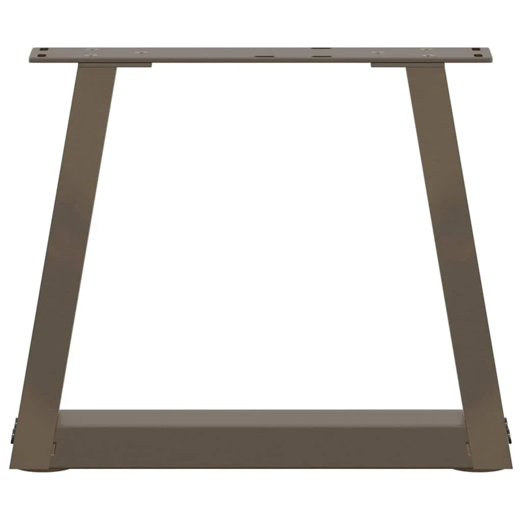 Set di 2 gambe regolabili per tavolino da caffè a forma di V 40 x 31 cm design moderno acciaio naturale 02_0056823