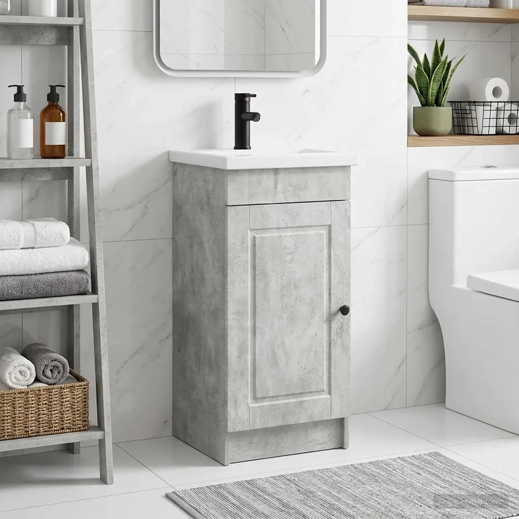 Mobile da bagno con lavabo Grigio Cemento 42 x 40 x 84,5 cm