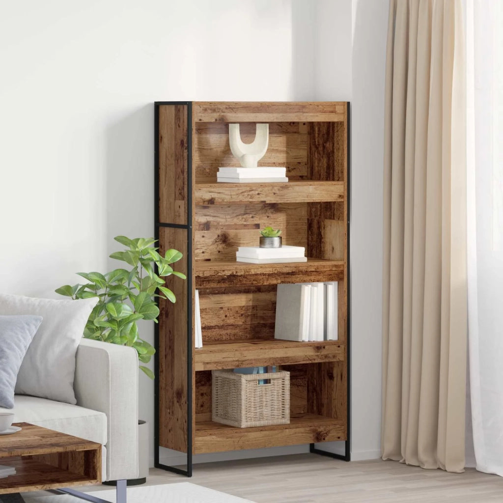 Armadio per Libri 2 pcs Legno vecchio 80 x 30 x 155 cm
